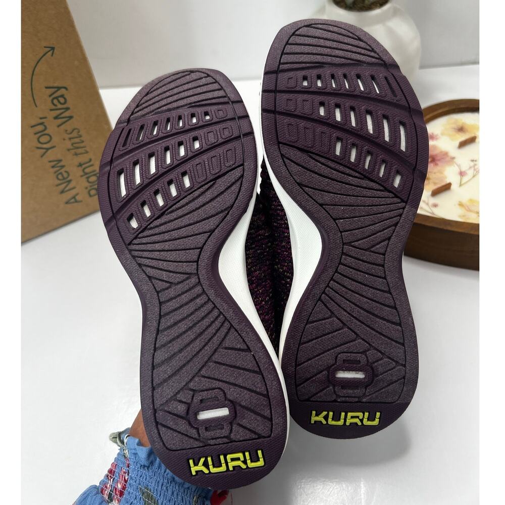 Kuru Stride Novaknit Slip On Comfort Sneaker Plum Purple Confetti Women 6M NWB - Picture 8 of 10